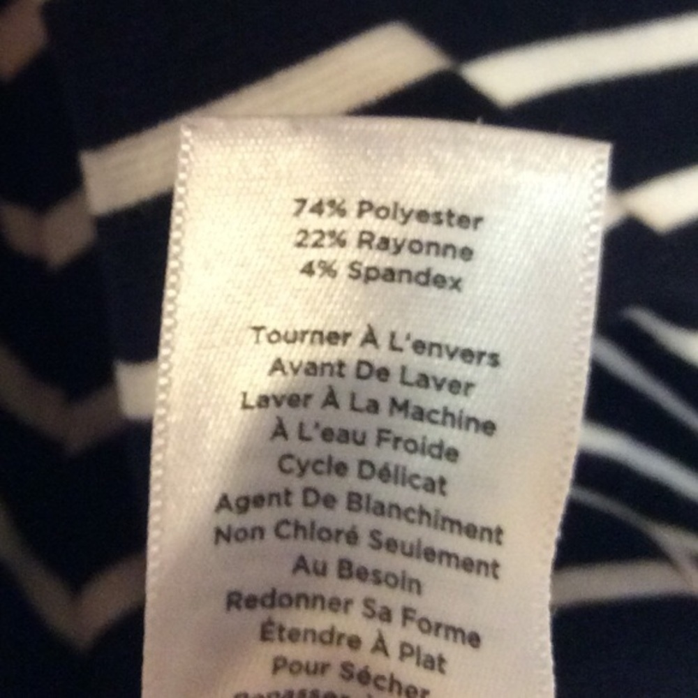 TALBOTS NAVY AND WHITE STRIPED DRESS - Picture 4 of 4